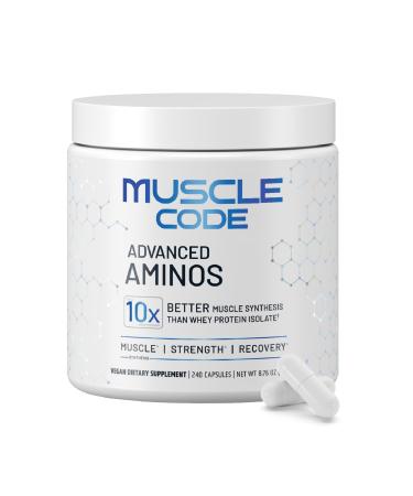 NAUTILUS Muscle Code Essential Amino Acid Capsules Muscle Synthesis & Recovery & Strength Unflavored 60 Servings Clinically Studied 0g Sugar, Keto, Vegan, Gluten Free, Dairy Free 240 Count (Pack of 1)