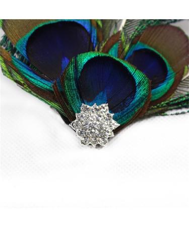 hgnxa TeaParty Fascinator Hair Clip for Party Wedding Women PeacockFeather Fascinator Hair Pin Ethnic Style Church Headdress - Buy Online on GoSupps.com