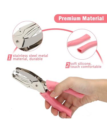 2 Pieces Handheld Hole Paper Punch  Pletpet Heart Hole Punch + Star Hole Punch 1/4 Inch Metal Single Hole Paper Punch  with Soft-Handled for Tags Clothing Ticket (Heart+Star) (Star+Heart) - Buy Online on GoSupps.com
