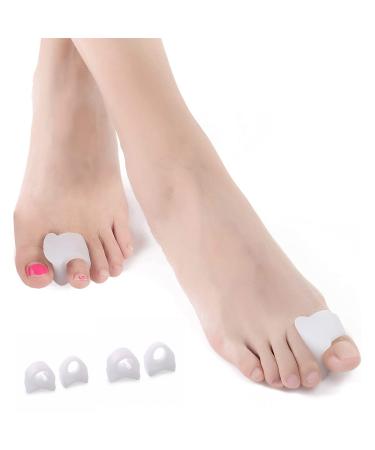 LOEFLIVG Toe Separators - Bunion Corrector Gel Toe Separators with Gout Relief Function Temporary Bunion Corrector and Big Toe Alignment for Women & Men (4-PCS)