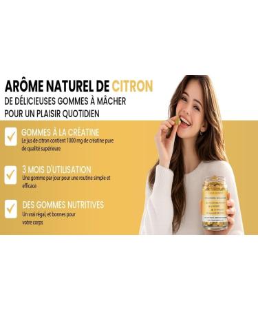 Gummies de Cr atine 3000 mg Bonbons m cher de cr atine monohydrate Gummies de cr atine haute concentration 90 gummies pour 3 mois Sans sucre Saveur citron - Buy Online on GoSupps.com