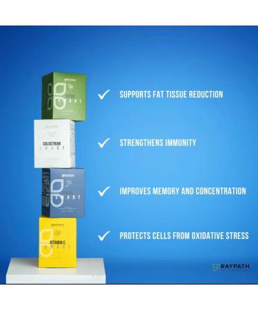 RAYPATH INTERNATIONAL Vitamin C Smart Supplement | Rosehip Extract with Ginger & Turmeric | Natural Plant-Based Formula | 60 Capsules - Buy Online on GoSupps.com