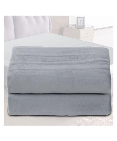 King-Size heating ceiling double heating thermal blanket body-timing dual control intelligent heated carpet bedroom Xiaoyu (color: super soft gray size: 200 x 180 cm) Super Soft Gray 200x180cm