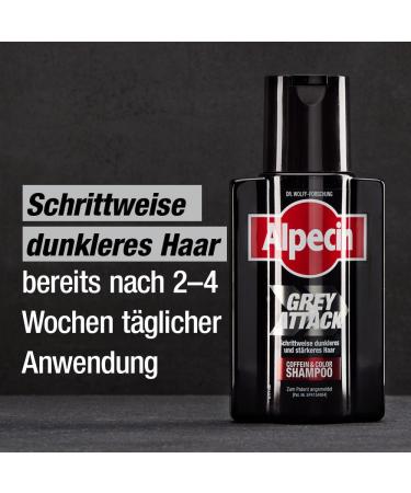 Alpecin Gray Attack Shampoo - 2 x 200ml | Gradual Hair Darkening & Natural Color | Prevent Hereditary Hair Loss - Buy Online on GoSupps.com