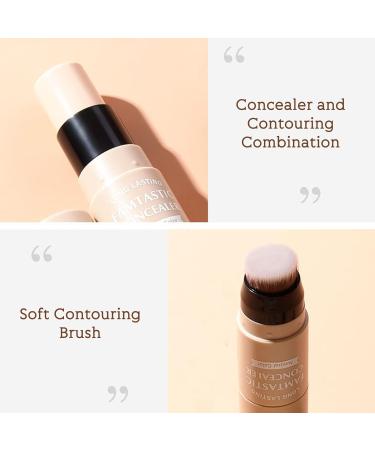 Erinde 2PCS Contour Foundation Stick with Brush Highlighter Bronzer Pen Face Brightens Shades Pencil Highlighting Shade Highlight Shaping Stick Waterproof Longwear Makeup (#01+#04). #04+#01 - Buy Online on GoSupps.com