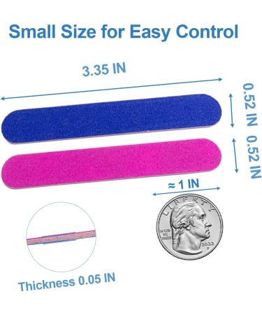 400 Pcs Mini Nail Files Bulk - Double Sided Emery Board Nail File for Natural Nails - Disposable Blue and Pink Manicure Tool Set for Home Salon Use - Travel Size for Men Women Kids - Buy Online on GoSupps.com