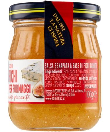  Italian Gourmet E.R. Biffi Mustard Sauces for Cheese Senapata with Candied Figs 100g + Italian Polpa Gourmet 400g - Buy Online on GoSupps.com