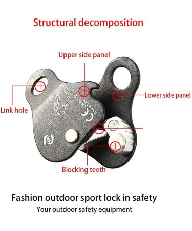 QKDS Climbing Rope Grab - Self Locking Belay Device for Rock Climbing and Mountaineering - Buy Online on GoSupps.com