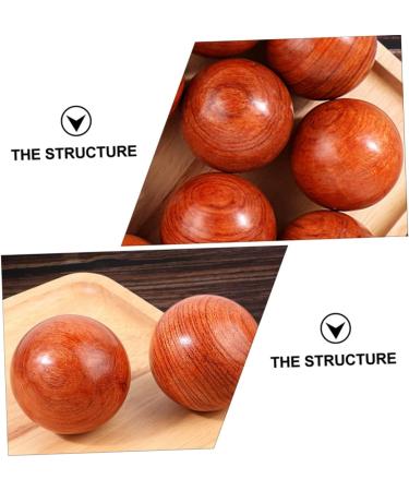Gleavi Solid Wood Massage Balls - 2 Piece Foot & Muscle Stress Relief Exercise Device | 5.5cm Baoding Balls for Ultimate Relaxation - Buy Online on GoSupps.com