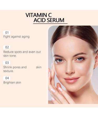  ZHJZGS Vitamin C & Vitamin E Face Serum with Hyaluronic Acid & Retinol - Brightening & Anti-Aging Facial Treatment for Even Complexion Reduce Spots (2PCS) - Buy Online on GoSupps.com