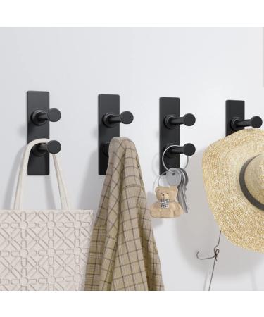 Pickpiff Razor Holder - No Drill Metal Shower Hook Anti-Rust Towel Holder for Bathroom & Kitchen - Black 4 Pieces - Buy Online on GoSupps.com