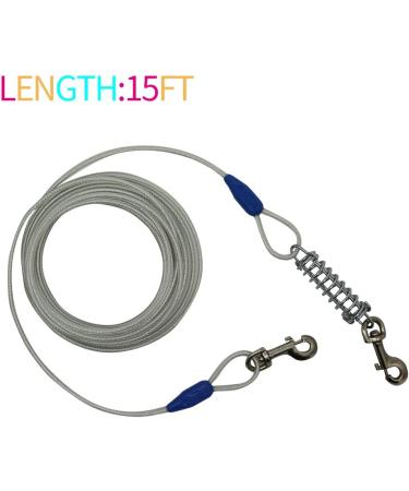 Buy Petest 25ft Reflective Traction Rope for Large Dogs - Durable Buffer Spring Up to 90lbs - Blue/Silver - International Shipping Available - Buy Online on GoSupps.com
