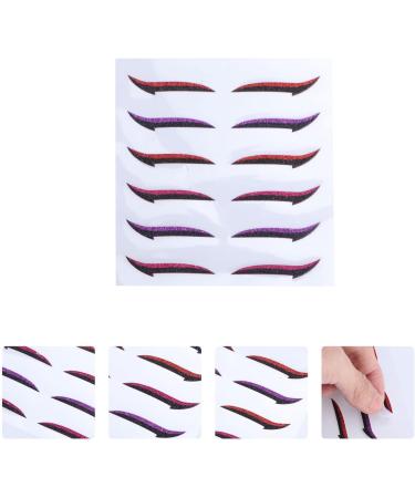 Didiseaon 36 Pairs Glitter Eyeliner Cosmetic Eyelid Tape Eyeshadow Hair Accessories Sticker Double Eyelid Miss - Buy Online on GoSupps.com