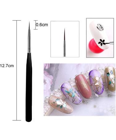 3Pcs Nail Art Liner Brushes - Fine Designs UV Gel Polish Painting Striper Brushes - Buy Online on GoSupps.com