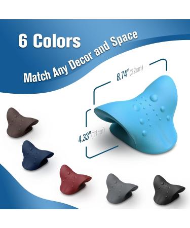 Neck and Shoulder Relaxer for Pain Relief - Neck Stretcher for TMJ - Cervical Traction Device for Spine Alignment (Dodger Blue) - Buy Online on GoSupps.com