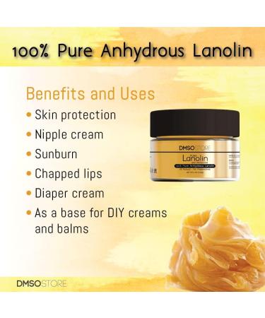 LANOLIN 1 lb. USP Grade Anhydrous 100% Pure Skin Moisturizer - Hydrating & Nourishing Formula - Buy Online on GoSupps.com