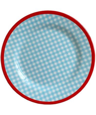 Family Restaurants Hotel Kitchens 22cm Plates Discs and Exquisite Tableware Placement (Points) Light blue checkered plate - Buy Online on GoSupps.com