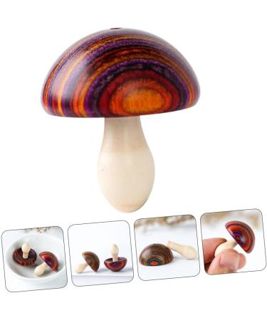 TEHAUX 4pcs Colorful Mushroom Wood Carving Keychains Outdoor Accessories Keychain Pendant Crafts Automatic - Buy Online on GoSupps.com