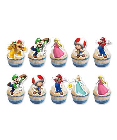 24 super brother CupCake Topper super brother Party Supplies super brother theme party Decoration