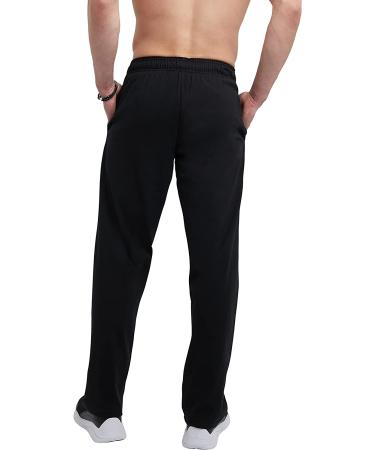 Champion Men's Everyday Cotton Open Bottom Pant in Black - Size Large - Buy Online on GoSupps.com