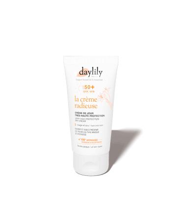 Daylily | La Crème Radieuse - Day Cream SPF 50+ | Pregnancy Sun Cream | Protects from Pregnancy Mask & UV | Very High Protection | Vegan & Cruelty Free | Made in France | 50 ml