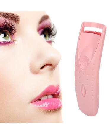 Heated Eyelash Curlers Electric Eyelash Curler Lcd Display Rechargeable Eye Lash Curler Quick Curling Eye Lashes for 24Hour Lasting (Pink)