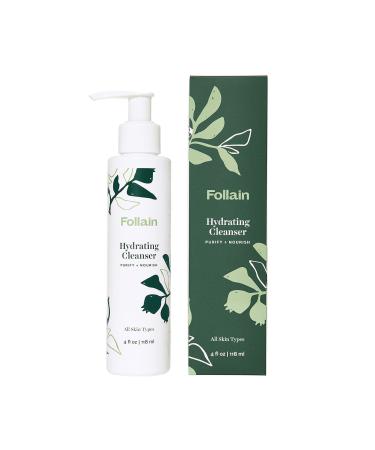 Follain Hydrating Cleanser: Purify + Nourish | Gentle Face Wash with Glycerin Green Tea Purifying Moisturizing & Deep Cleansing Gel Makeup Remover For Oily Sensitive Skin Cruelty Free 4 fl oz