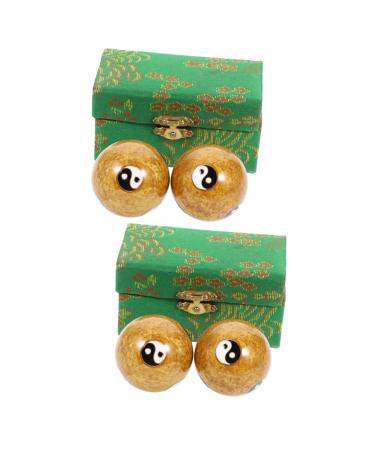 Ultechnovo 4 pieces massage globe Training ball for the wrist Chinese stress massage ball stressball fitness massage balls rolling handball foot the ball roll baoding metal old