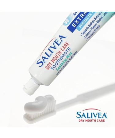 SALIVEA Dry Mouth Toothpaste - Soothing Mint with Natural Enzymes | Paraben-Free Gentle Care for Dry Mouth | 4.3 oz Tube - Buy Online on GoSupps.com