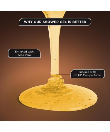 Luxury KLUB Man Gift Set with Shower Gel 250 Ml (8.45 fl.oz.) for Deep Cleansing EDP Perfume 100 Ml (3.4 fl.oz.) No Gas Deo Body Parfum 150 Ml (5.07 fl.oz.) & Perfume Body Lotion 200 Ml (6.8 fl.oz.) - Buy Online on GoSupps.com