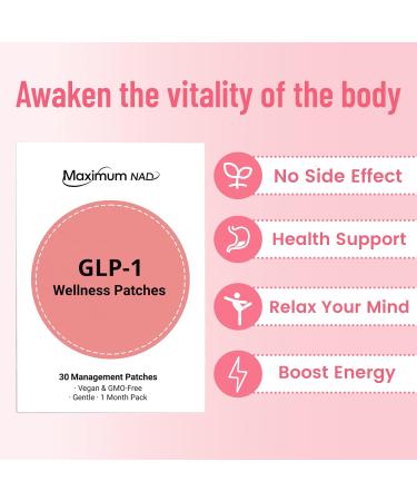 GLP-1 Wellness Patches - 30 Count, Natural Ingredients, Health Support & Physical Management, Vegetarian Friendly, Non-irritating and Easy to Remove - Buy Online on GoSupps.com