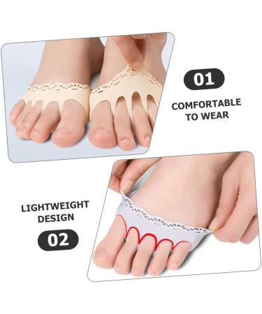 FRCOLOR 2 Pairs Tabi Socks with Forefoot Padding Cast Covers for Shower Leg Half Invisible Socks Toe Socks Foot Cushion Heel Pad Women Socks Half Socks Cotton Women's Lace - Buy Online on GoSupps.com