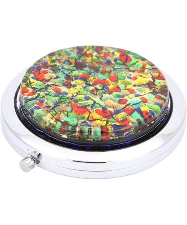 GlassOfVenice Murano Glass Millefiori Folding Compact Mirror - Golden Meadow - Buy Online on GoSupps.com