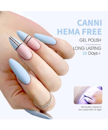 CANNI UV Nail Polish - Natural Soft Blue Gel | Soak Off Gel for Nail Art | Classic UV Lamp Compatible 9029 - Buy Online on GoSupps.com