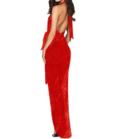 Shop Hanxiulin Women s Evening Dress - Elegant Long Slit & Sparkling Cocktail Dress for Prom & Parties - Buy Online on GoSupps.com