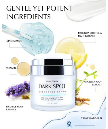 EnaSkin Dark Spot Remover | Natural Dark Spot Corrector Cream for Face & Body - Freckle Melasma Sun Spot Treatment - Buy Online on GoSupps.com