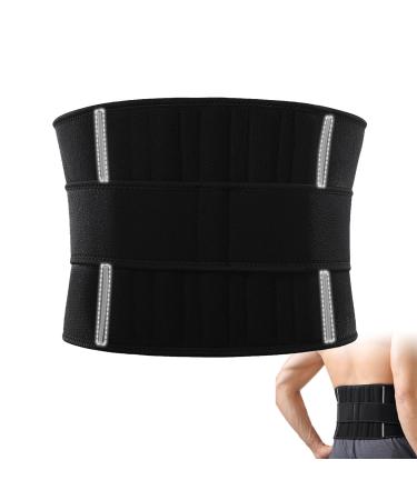 Lumbar Support Brace | Adjustable Back Support Belt Lower Back Support - Multipurpose Waist Supports Workout Back Brace for Outdoor Activities Black XL