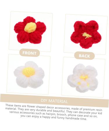 Cabilock 10pcs Hairpin Accessories Hair Pin Plush Yarn Crocheted Puff Flower Child Wedding Supplies Bow Tie Assorted Color 2 4X4cm - Buy Online on GoSupps.com