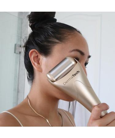 Cold Therapy Facial Ice Roller | Stainless Steel Face Massager for Puffiness Relief | Aesthetic Gold Ice Roller for Face & Eyes - Buy Online on GoSupps.com