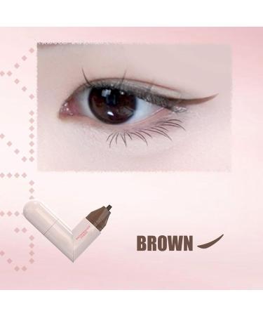 Eyeliner Stamp Wing Tip Eyeliner Water Resistant Black Eyeliner Stencil Smudge Resistant All Weather Eyeliner Makeup for All Eye Shapes for Parties Brown - Buy Online on GoSupps.com
