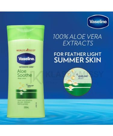 Buy 6 x Vaseline Intensive Care Body Lotion - Aloe Soothe - 200 ml for Dry Cracked Skin | International Shipping Available - Buy Online on GoSupps.com