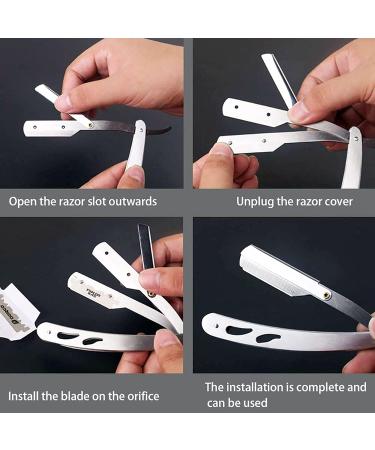 Stainless Steel Folding Straight Edge Barber Razor - Sicastar Rose Gold | Single Edge Replaceable Blades for Double Edge Shaving - Buy Online on GoSupps.com