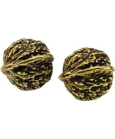 Shop Minkissy Copper Walnut Model Balls - Deep Tissue Massage Decor & Accessories | 2 Pairs of 3.5x3cm Brass Walnut Decor - Buy Online on GoSupps.com