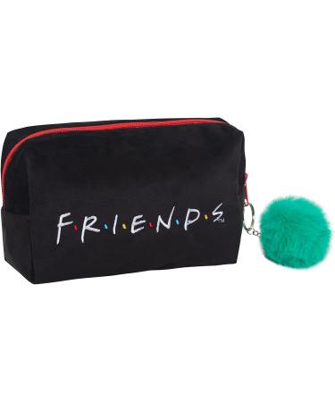 Friends TV Show Velvet Make-Up Bag for Women | Soft Cosmetic Storage | Double-Sided Black Design for Toiletries & Pencils - Buy Online on GoSupps.com