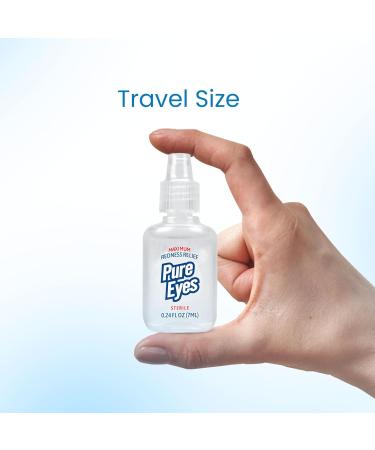 Buy Pure Eyes Redness Relief Eye Drops - Lubricating & Moisturizing Drops for Dry Irritated Eyes - Travel Size 0.24 fl oz (7ml) - 3 Pack Made in USA - Buy Online on GoSupps.com