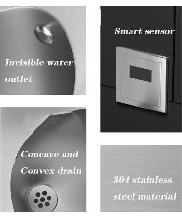 Inodoro de ba o Unidad de inodoro montado en la pared Acero inoxidable 304 Sensor inteligente Inodoro p blico comercial con kit de drenaje - Buy Online on GoSupps.com