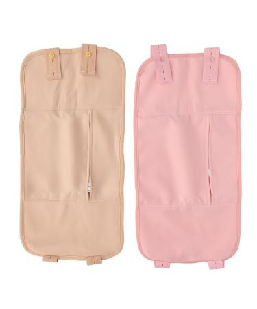 Castor Oil Pack 2 Pack - Reusable Soft Portable for Sleeping - Pink & Khaki | International Shipping - Buy Online on GoSupps.com