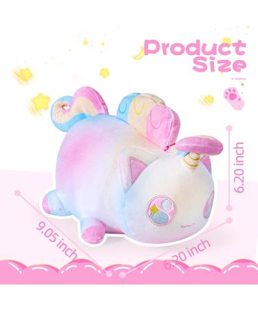LAIBUY 35CM Cat Plush Pillow - Soft Kawaii Kitten Anime Plushie for Kids - Cute Stuffed Animal Toy for Birthday & Christmas Gifts - Pink - Buy Online on GoSupps.com