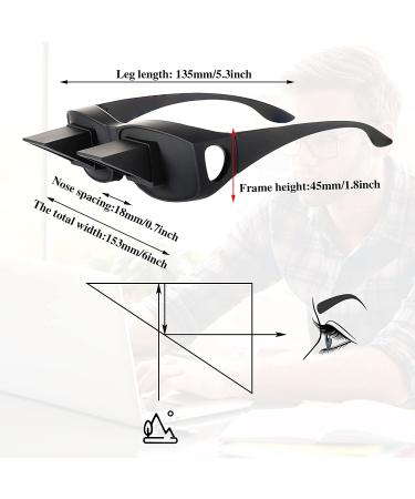 Lazy Glasses Bed Prism Spectacles for Reading/TV in Bed - Black Large (2 Pieces) - Buy Online on GoSupps.com