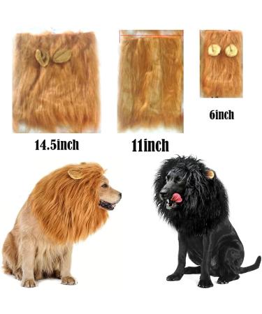 Lion Mane For Dog Lion Mane Costume For Dog Lion Mane For Dogs Large Dog Lion Mane Black Realistic Lion Mane Wig For Head Circumference 6/11/14.5inch (coffee M-11inch) M-11inch coffee - Buy Online on GoSupps.com